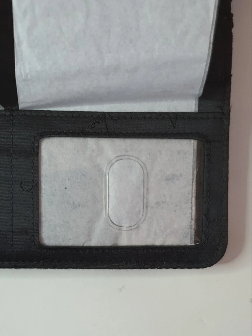 Vera Bradley Black & White Quilted Zip Wallet with Turn-Lock